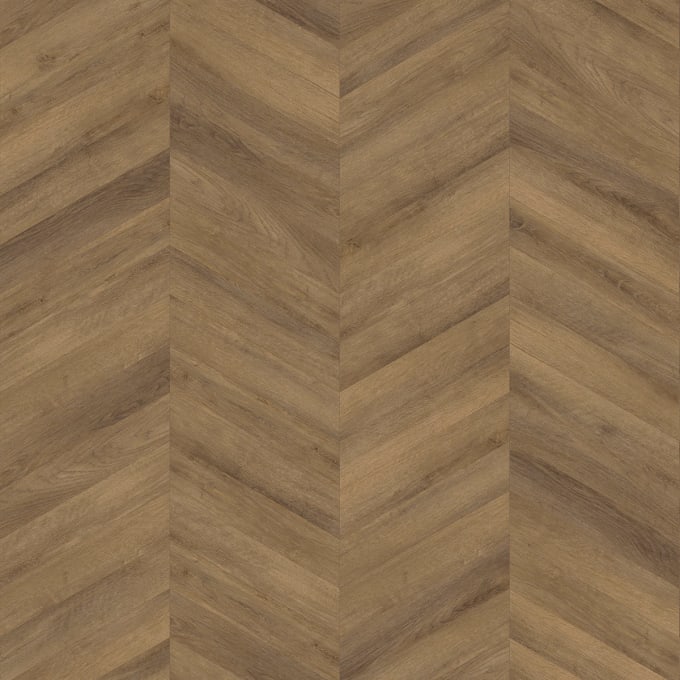 Furrowed Oak in Chevron | LVT Design flooring by Amtico
